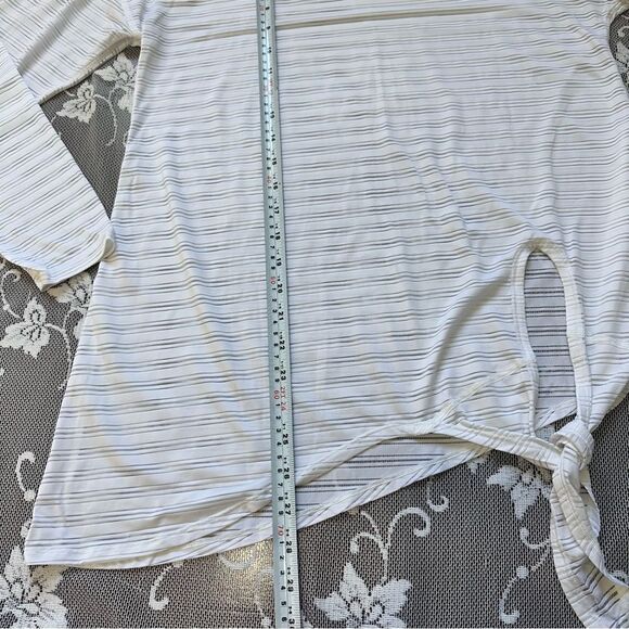 Lululemon Tie Your Practice Long Sleeve Top In White - Picture 13 of 13